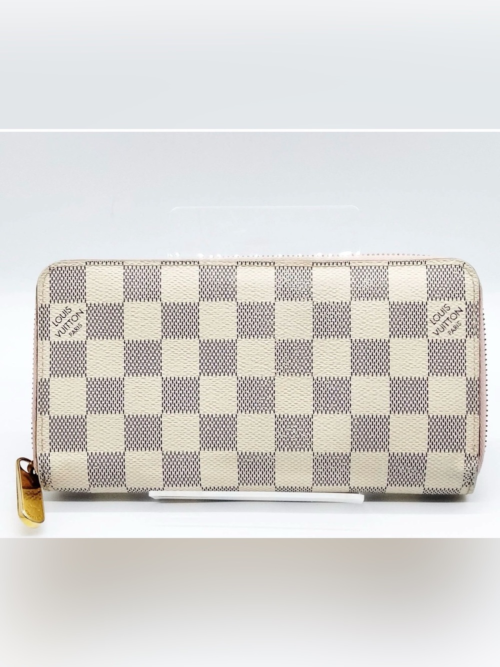 Pink Louis Vuitton Damier Azur Wallet